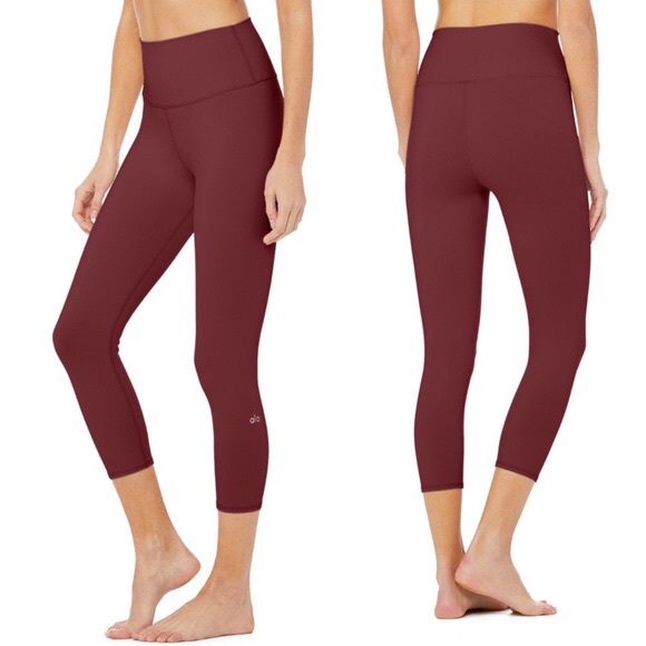 burgundy yoga pants